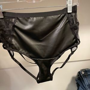 Torrid faux leather and mesh panty
